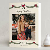 "Merry Mantle" - Holiday Cards in Berry by Ashley Iwafuchi - Folded Card