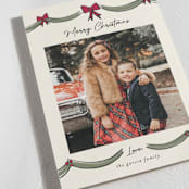 "Merry Mantle" - Holiday Cards in Berry by Ashley Iwafuchi - Detail