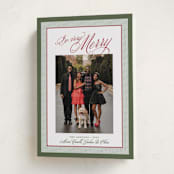 "Merry Striped Frame" - Holiday Cards in Holly Jolly by Alston Foster - Folded Card