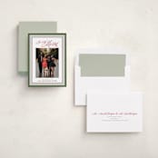 "Merry Striped Frame" - Holiday Cards in Holly Jolly by Alston Foster - Assembled