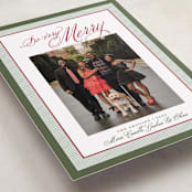 "Merry Striped Frame" - Holiday Cards in Holly Jolly by Alston Foster - Detail