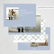"Cottage Watercolor Ribbon" - Holiday Cards in Periwinkle by Jackie Crawford - Back of Card Options