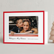 "Kennedy" - Holiday Cards in Poinsettia by Amy Kross - Folded Card