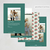 "Tapestry Holiday" - Holiday Cards in Emerald by Chris Griffith - Back of Card Options