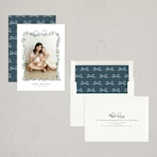 "Ribbonly Frame" - Holiday Cards in Juniper by Itsy Belle Studio - Assembled