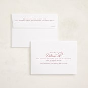 "Swirl Script" - Holiday Cards in Candy Cane by Everett Paper Goods - FREE Recipient Addressing