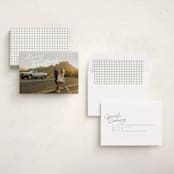 "Retro Slant" - Holiday Cards in Snow by Everett Paper Goods - Assembled