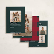 "Arched Type" - Holiday Cards in Midnight by Erica Krystek - Back of Card Options