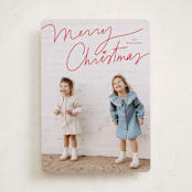 "Off Script" - Holiday Cards in Cherry by Annie Clark - Front