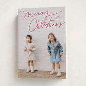 "Off Script" - Holiday Cards in Cherry by Annie Clark - Folded Card