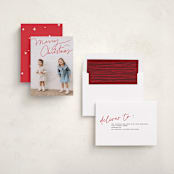 "Off Script" - Holiday Cards in Cherry by Annie Clark - Assembled