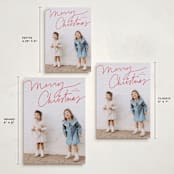 "Off Script" - Holiday Cards in Cherry by Annie Clark - Formats Available