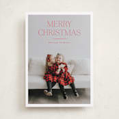 "Red Letter Christmas" - Holiday Cards in Peppermint by Stephanie Hawkes - Front