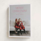 "Red Letter Christmas" - Holiday Cards in Peppermint by Stephanie Hawkes - Folded Card
