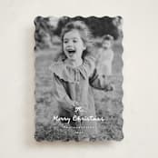 "Written Sentiment" - Holiday Cards in Snow by Ashley Iwafuchi - Front