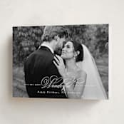 "Most Wonderful Time" - Holiday Cards in Snow by Leah Bisch - Folded Card