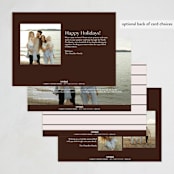 "Classical" - Holiday Cards in Coal by Kasia Labocki - Back of Card Options