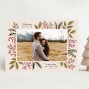"Verdancy" - Holiday Cards in Plum by Kimberly Morgan - Front