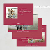 "Verdancy" - Holiday Cards in Plum by Kimberly Morgan - Back of Card Options