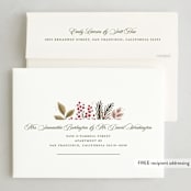 "Verdancy" - Holiday Cards in Plum by Kimberly Morgan - FREE Recipient Addressing
