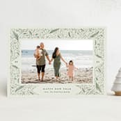 "Winter Greenery" - Holiday Cards in Sage by Amy Payne - Front