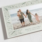 "Winter Greenery" - Holiday Cards in Sage by Amy Payne - Detail