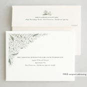 "Winter Greenery" - Holiday Cards in Sage by Amy Payne - FREE Recipient Addressing