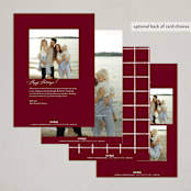 "Folksy Christmas" - Holiday Cards in Mulled Wine by Brooke Chandler - Back of Card Options