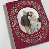 "Folksy Christmas" - Holiday Cards in Mulled Wine by Brooke Chandler - Detail