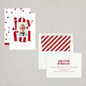 "Joyful Whimsy" - Holiday Cards in Candy Cane by Jessica Corliss - Assembled
