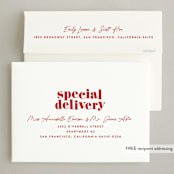 "Joyful Whimsy" - Holiday Cards in Candy Cane by Jessica Corliss - FREE Recipient Addressing