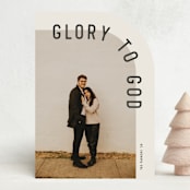 "Curve" - Holiday Cards in Eggnog by Brianne Larsen - Front