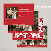 "Blossoming" - Holiday Cards in Holly Berry by Griffinbell Paper Co. - Back of Card Options