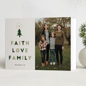 "Oh Christmas Tree" - Holiday Cards in Evergreen by Ani Somi - Folded Card