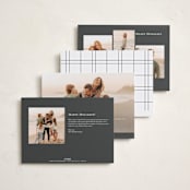 "Minimalist Frame" - Holiday Cards in Snow by Nicole Walsh - Back of Card Options