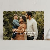 "Family Signature" - Holiday Cards in Snow by Paper Raven Co. - Front
