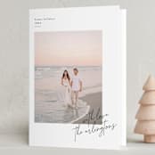 "Minimalist Signature" - Holiday Cards in Coal by Kelly Schmidt - Folded Card