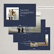 "Neutral Nativity" - Holiday Cards in Royal by Joanna Griffin - Back of Card Options