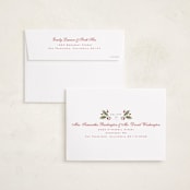 "Holly Monogram" - Holiday Cards in Holly Berry by Wildfield Paper Co - FREE Recipient Addressing