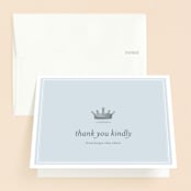 "Our Little Prince" - Baptism and Christening Thank You Cards in Argonaut by Katie Beth Owens - Front