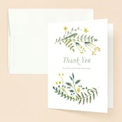 "Cheerful Blessing" - Baptism and Christening Thank You Cards in Lime by Morgan Ramberg - Front