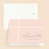 "Intersect" - Baptism and Christening Thank You Cards in Blush by Lauren Chism - Front