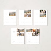 "The Minimalist" - Calendars in Pearl by Pixel and Hank - Photo Options