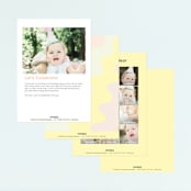 "Bday Twins" - Children's Birthday Party Invitations in Creamsicle by Baumbirdy - Back of Card Options