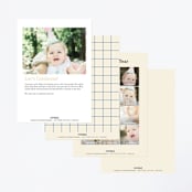 "Balloon" - Children's Birthday Party Invitations in Cream by Baumbirdy - Back of Card Options