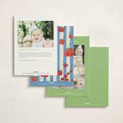 "Petit Pomodoro" - Children's Birthday Party Invitations in Lime by Jackie Crawford - Back of Card Options