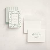 "Safari Toile" - Children's Birthday Party Invitations in Palm by Jenna Holcomb - Assembled