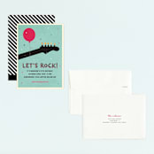 "Rock on" - Children's Birthday Party Invitations in Robin's Egg by Rebecca Bowen - Assembled