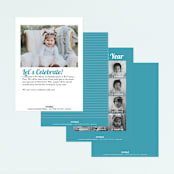 "12 Months" - Children's Birthday Party Invitations in Light Slate by Katie Speelman - Back of Card Options