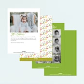 "Tea Party" - Children's Birthday Party Invitations in Mint by Nazia Hyder - Back of Card Options